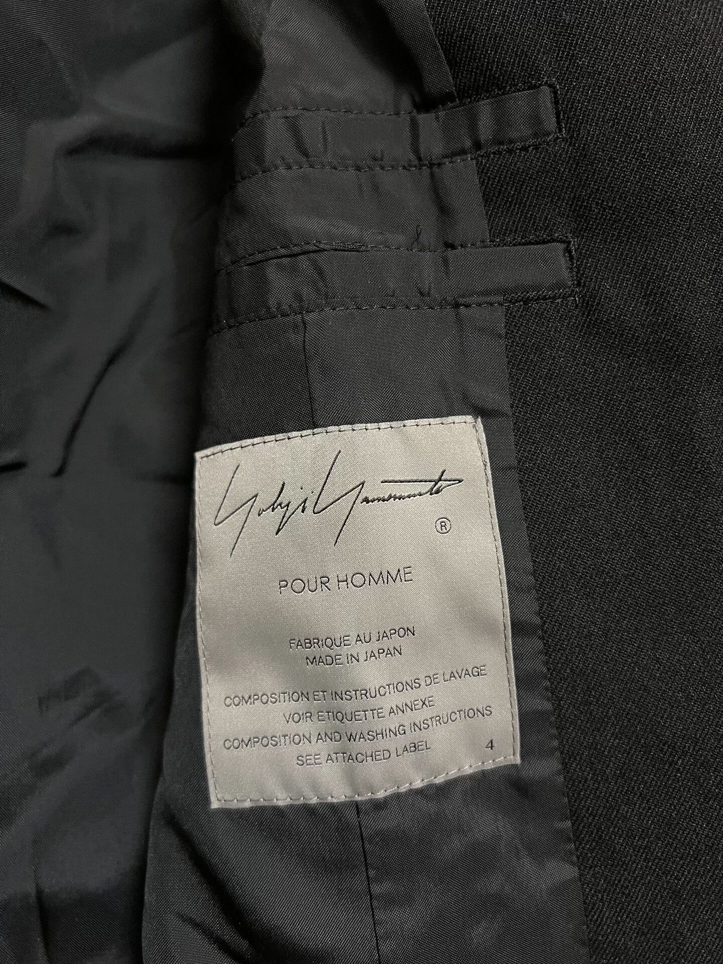 Yohji Yamamoto Yohji Yamamoto Wool Suit Jacket Size US XL / EU 56 / 4 - 4 Thumbnail