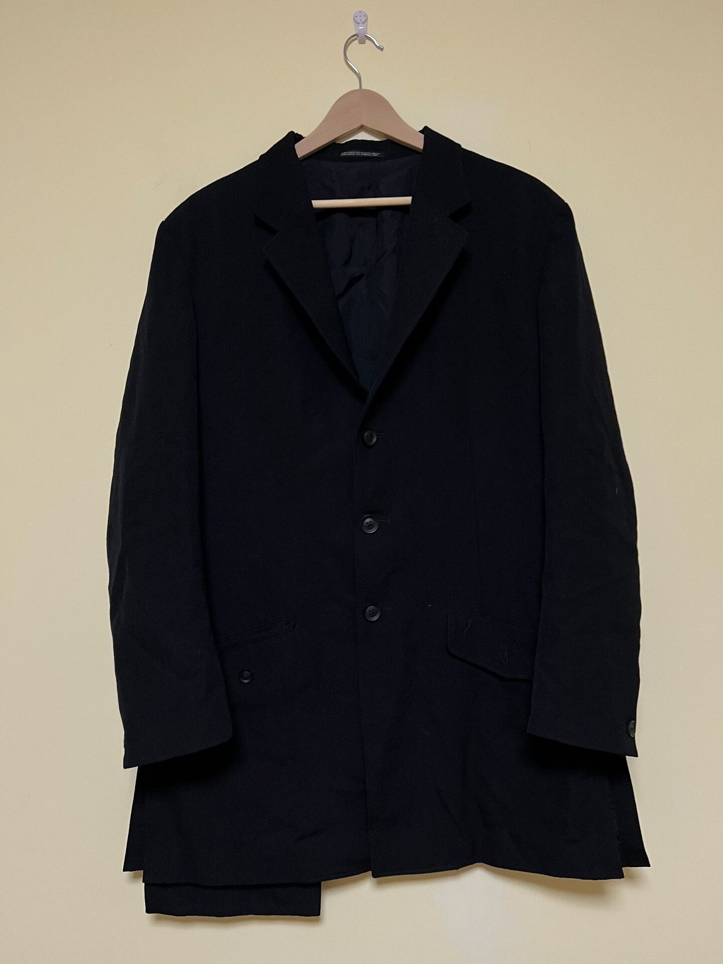 Yohji Yamamoto Yohji Yamamoto Wool Suit Jacket Size US XL / EU 56 / 4 - 2 Thumbnail
