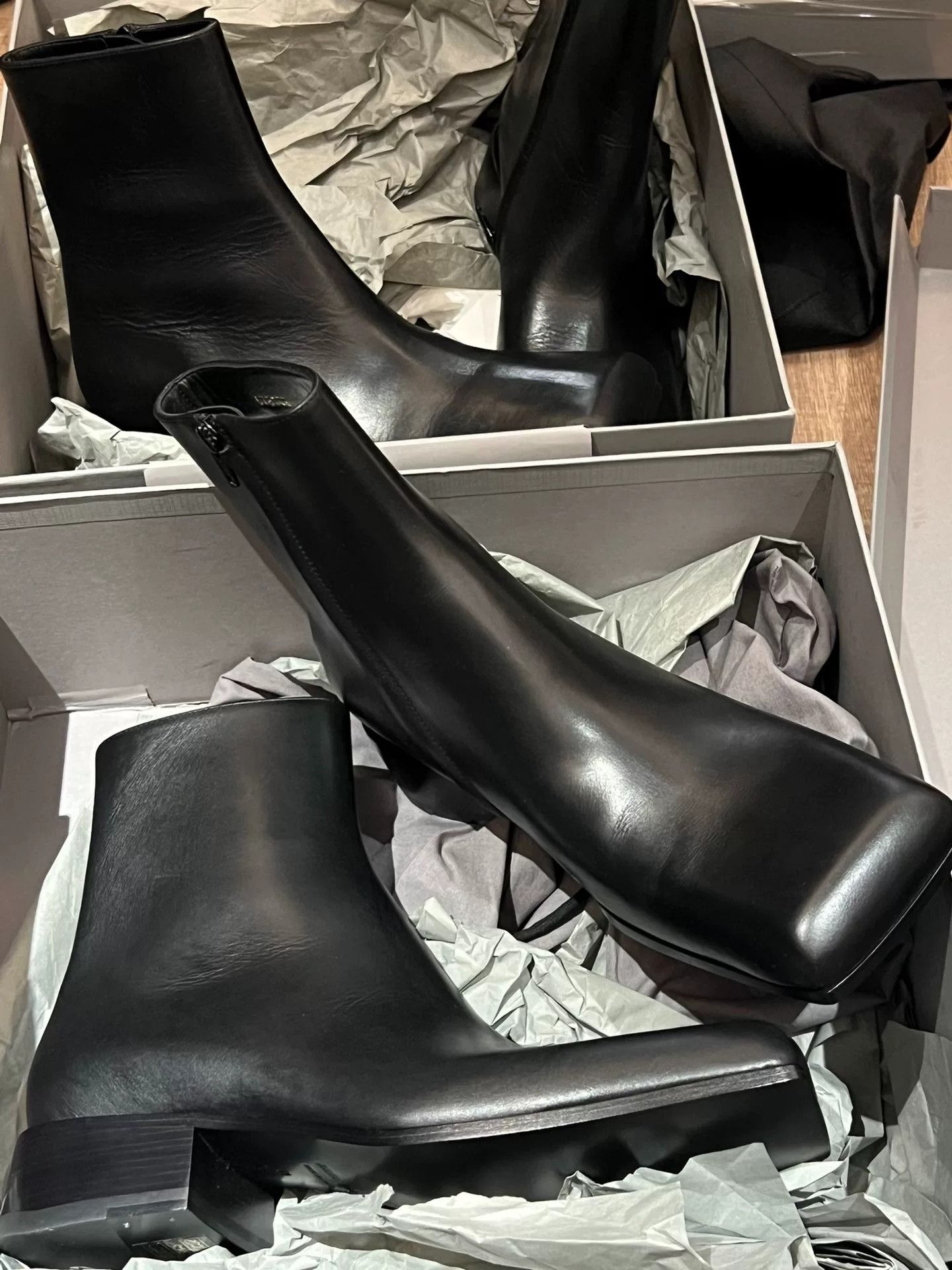 Balenciaga Balenciaga Work Leather Ankle Boots for Men Size US 8 / EU 41 - 3 Thumbnail