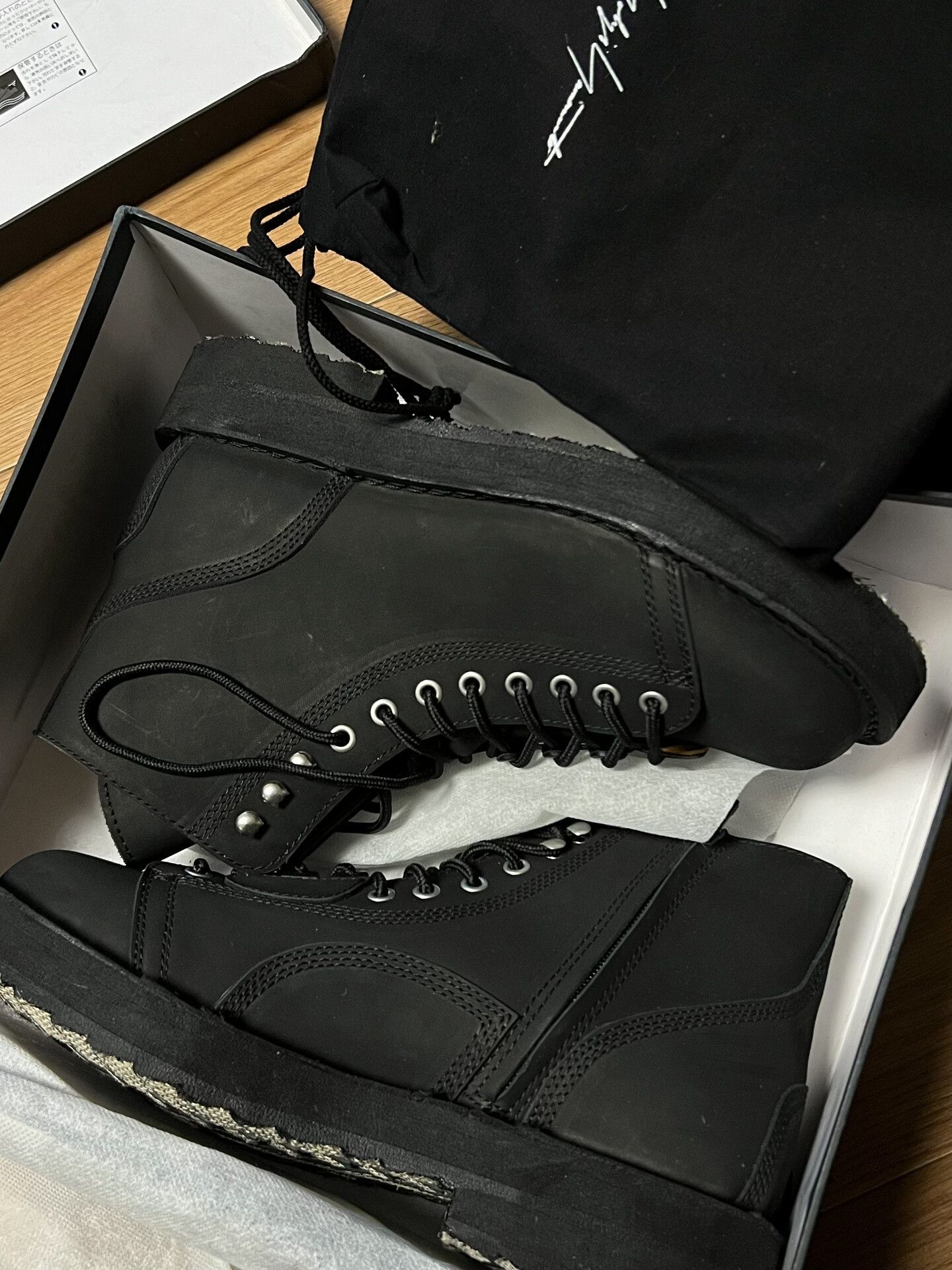 Yohji Yamamoto Yohji Yamamoto Black Ankle Boots Size US 5 / EU 37 - 4 Thumbnail