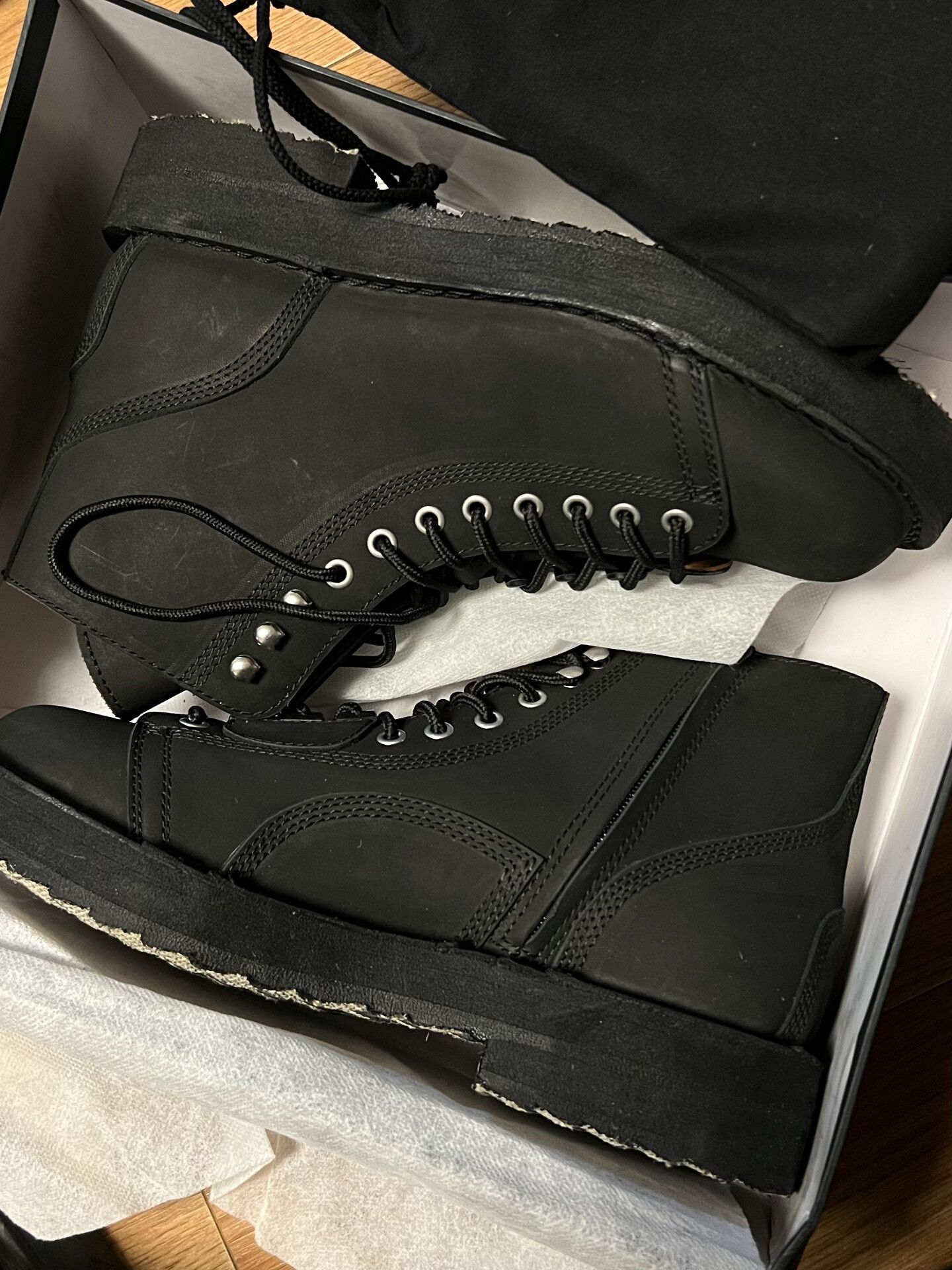 Yohji Yamamoto Yohji Yamamoto Black Ankle Boots Size US 5 / EU 37 - 5 Thumbnail