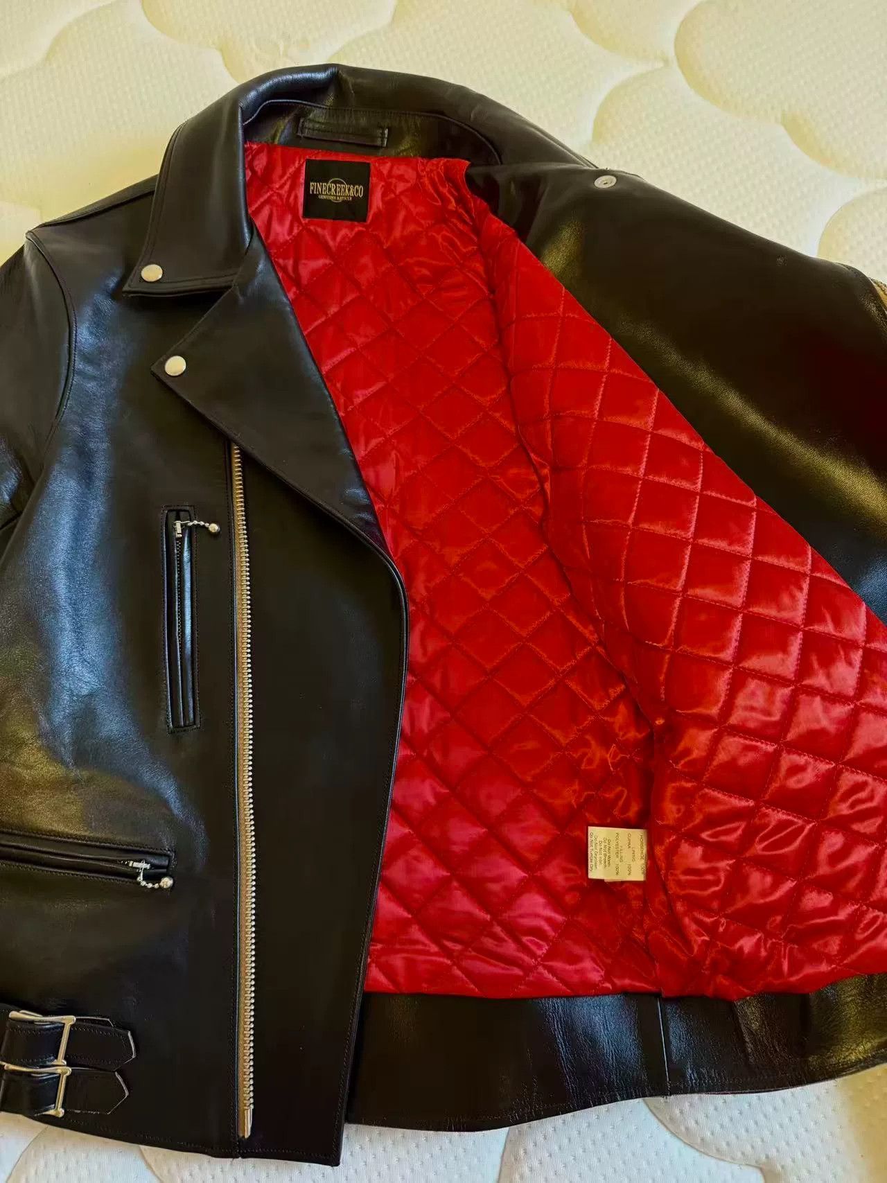 Fine Creek Fine Creek Vintage Motorcycle Leather Jacket Size US XS / EU 42 / 0 - 3 Thumbnail