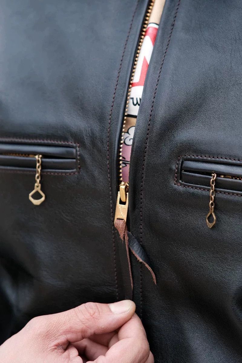 DOUBLE HELIX Double Helix Polish Leather Motorcycle Jacket Size US XS / EU 42 / 0 - 3 Thumbnail