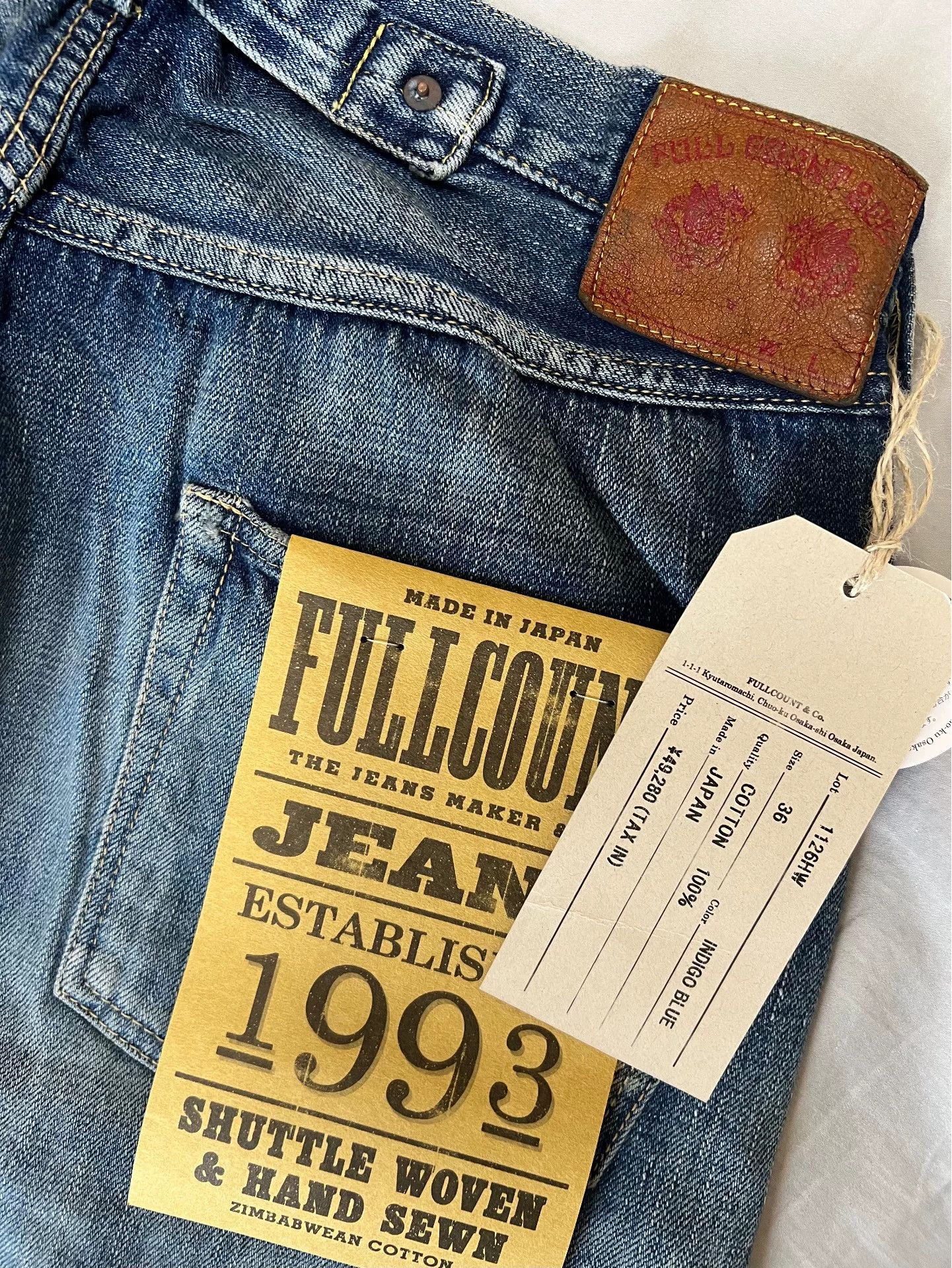 Full Count & Co. FULLCOUNT 1126HW Denim Jeans for Men Size US 33 - 8 Thumbnail