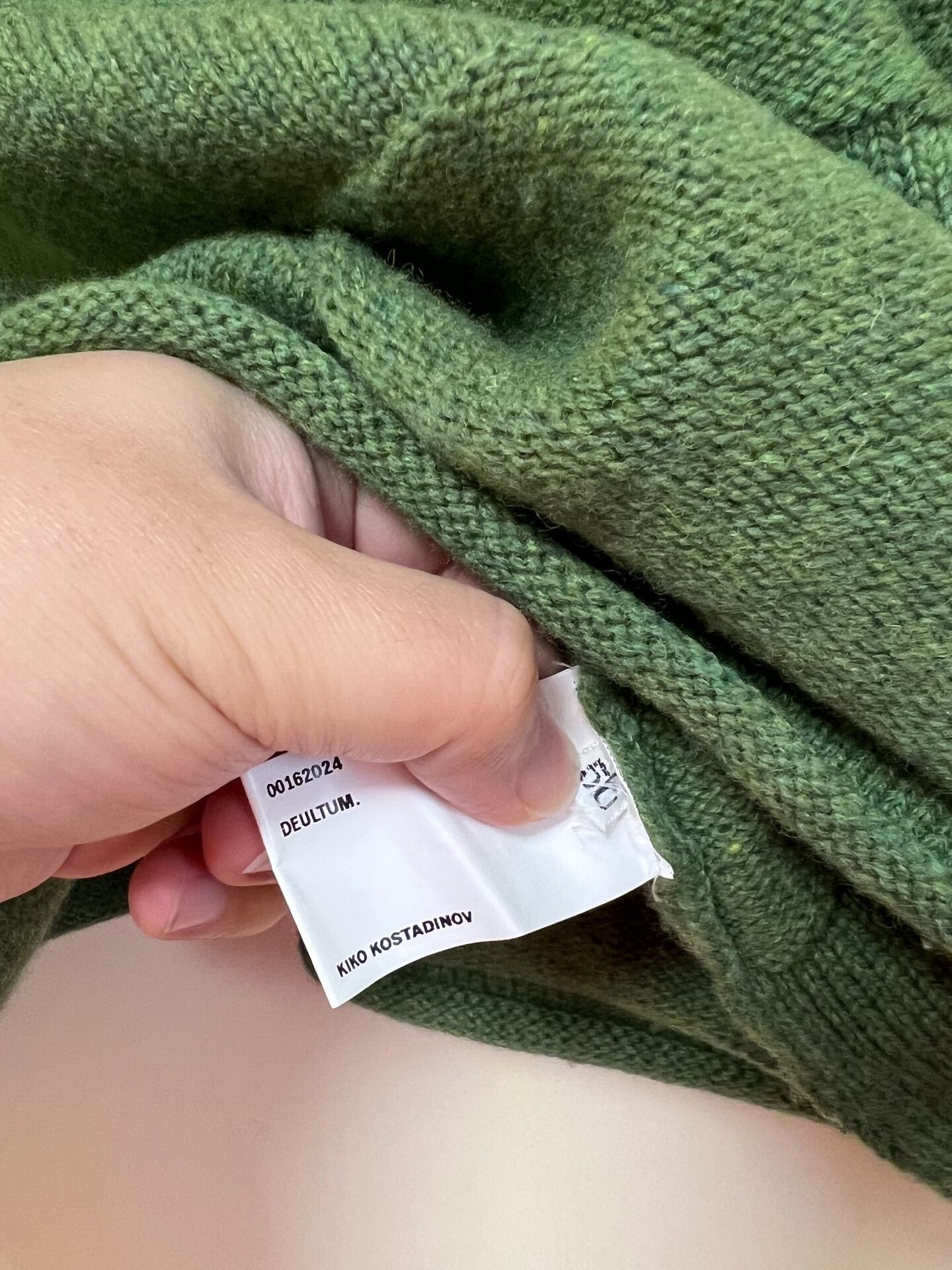 Kiko Kostadinov Kiko Kostadinov V-Neck Jumper in Green Size US M / EU 48-50 / 2 - 4 Thumbnail