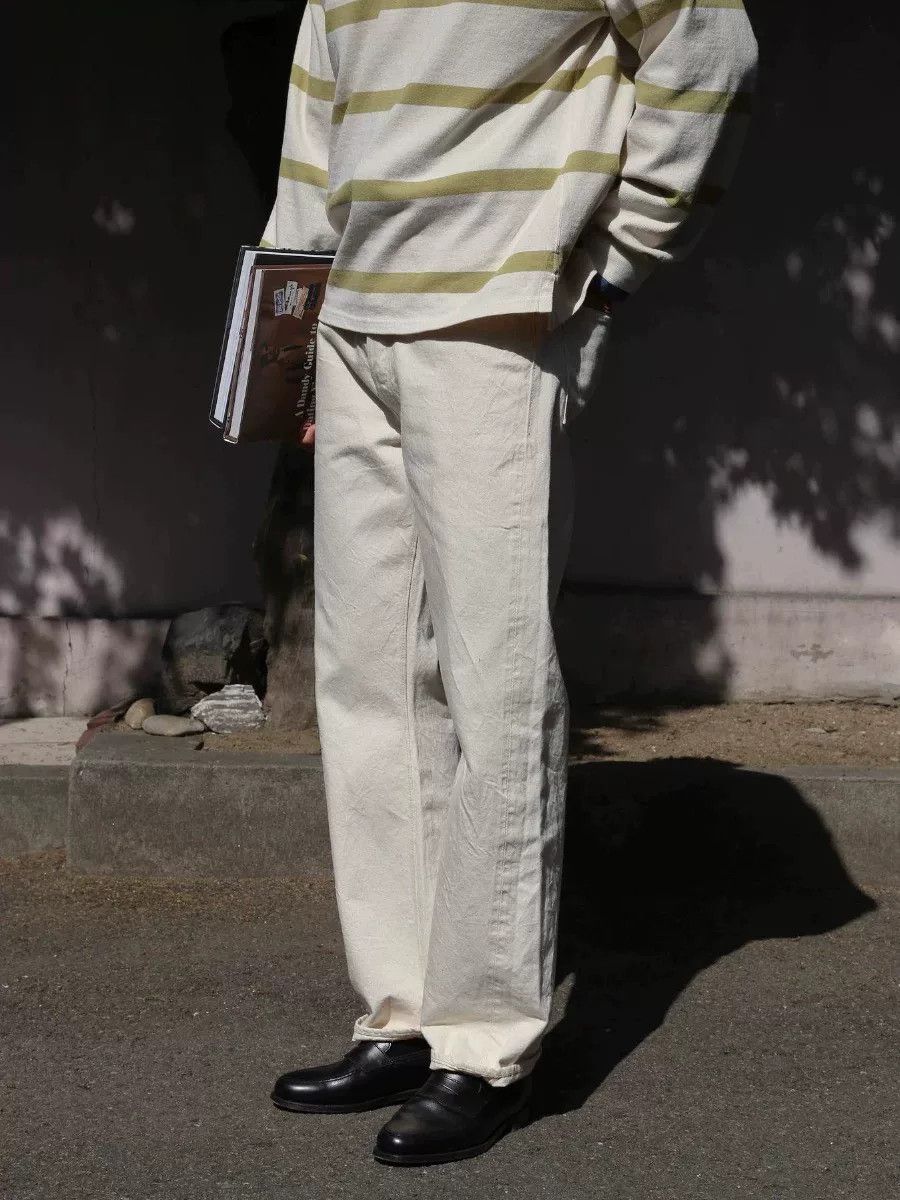 Full Count & Co. WHITE CLASSIC STRAIGHT LEG HIGH WAIST JEANS Size US 36 / EU 52 - 2 Thumbnail