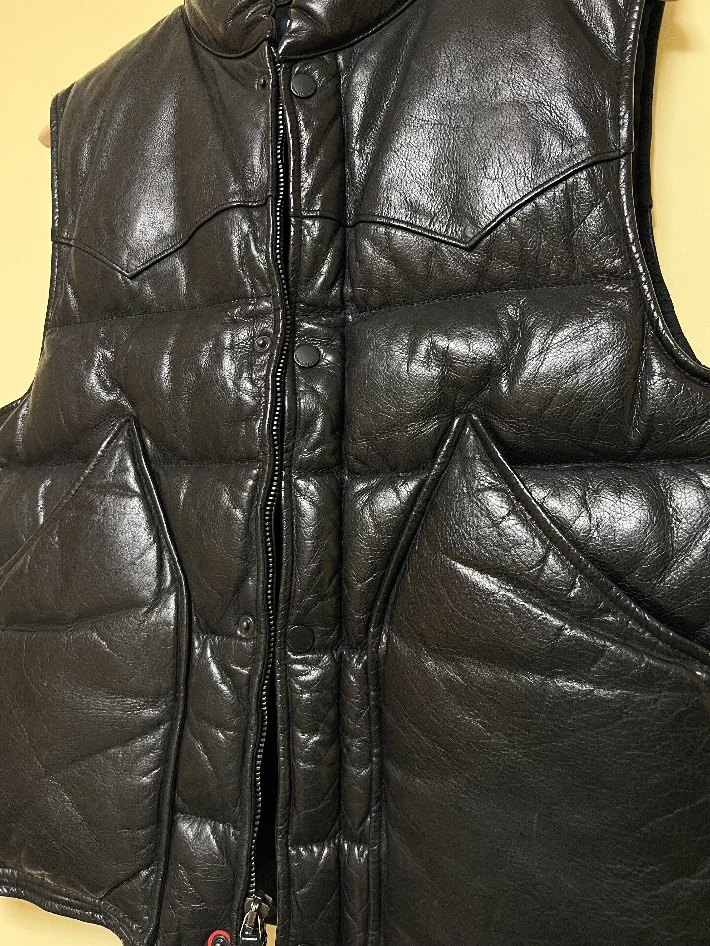 Polo Ralph Lauren Polo Ralph Lauren Leather Down Vest Size US M / EU 48-50 / 2 - 9 Thumbnail
