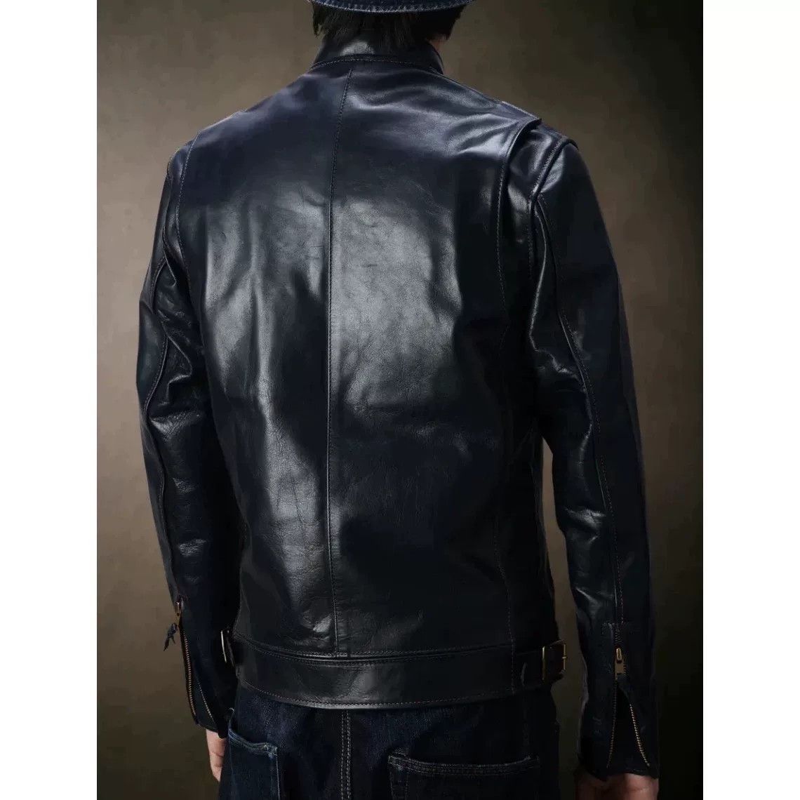 The Flat Head Classic Stand Collar Motorcycle Jacket Size US XS / EU 42 / 0 - 4 Thumbnail