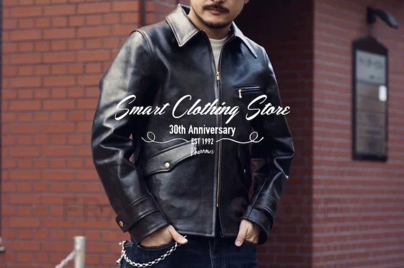 Pherrow's 30s Leather Motorcycle Jacket by PHERROW'S Size US S / EU 44-46 / 1 - 3 Thumbnail