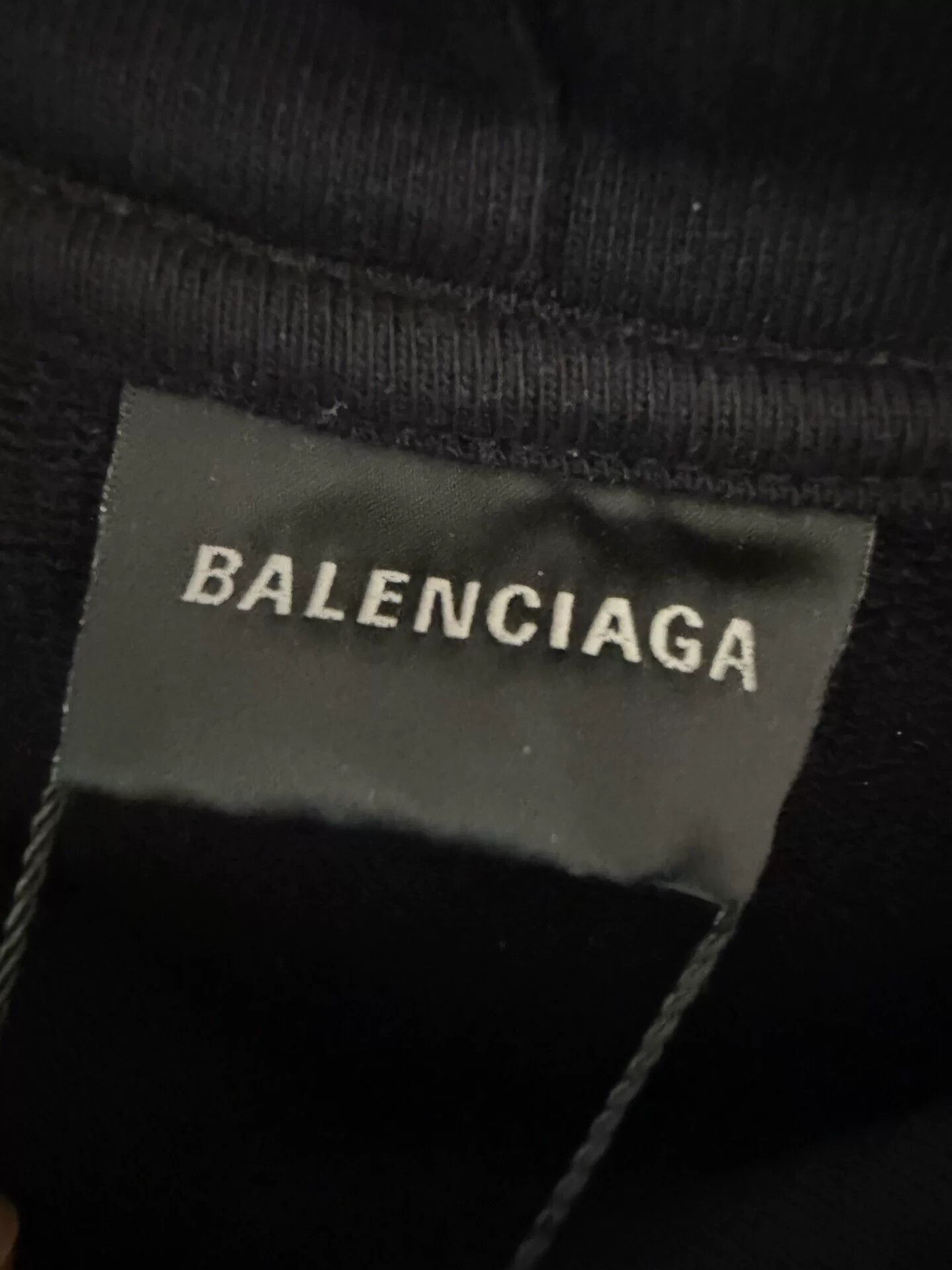 Balenciaga balenciaga oversized black hoodie with logo Size US S / EU 44-46 / 1 - 3 Thumbnail
