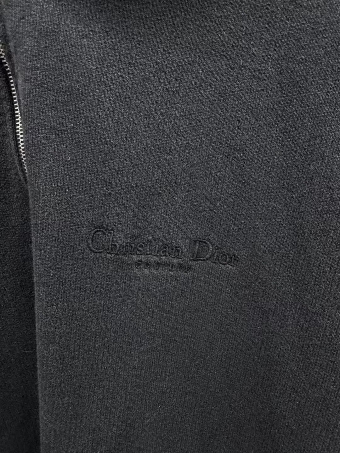 Dior black embroidered logo half-zip sweatshirt Size US L / EU 52-54 / 3 - 3 Thumbnail