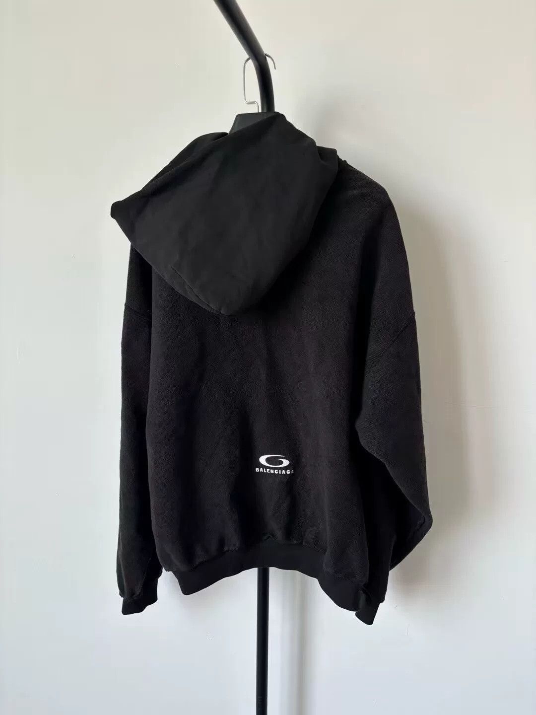Balenciaga Balenciaga Black Logo Zipper Hoodie Jacket Size US M / EU 48-50 / 2 - 2 Thumbnail