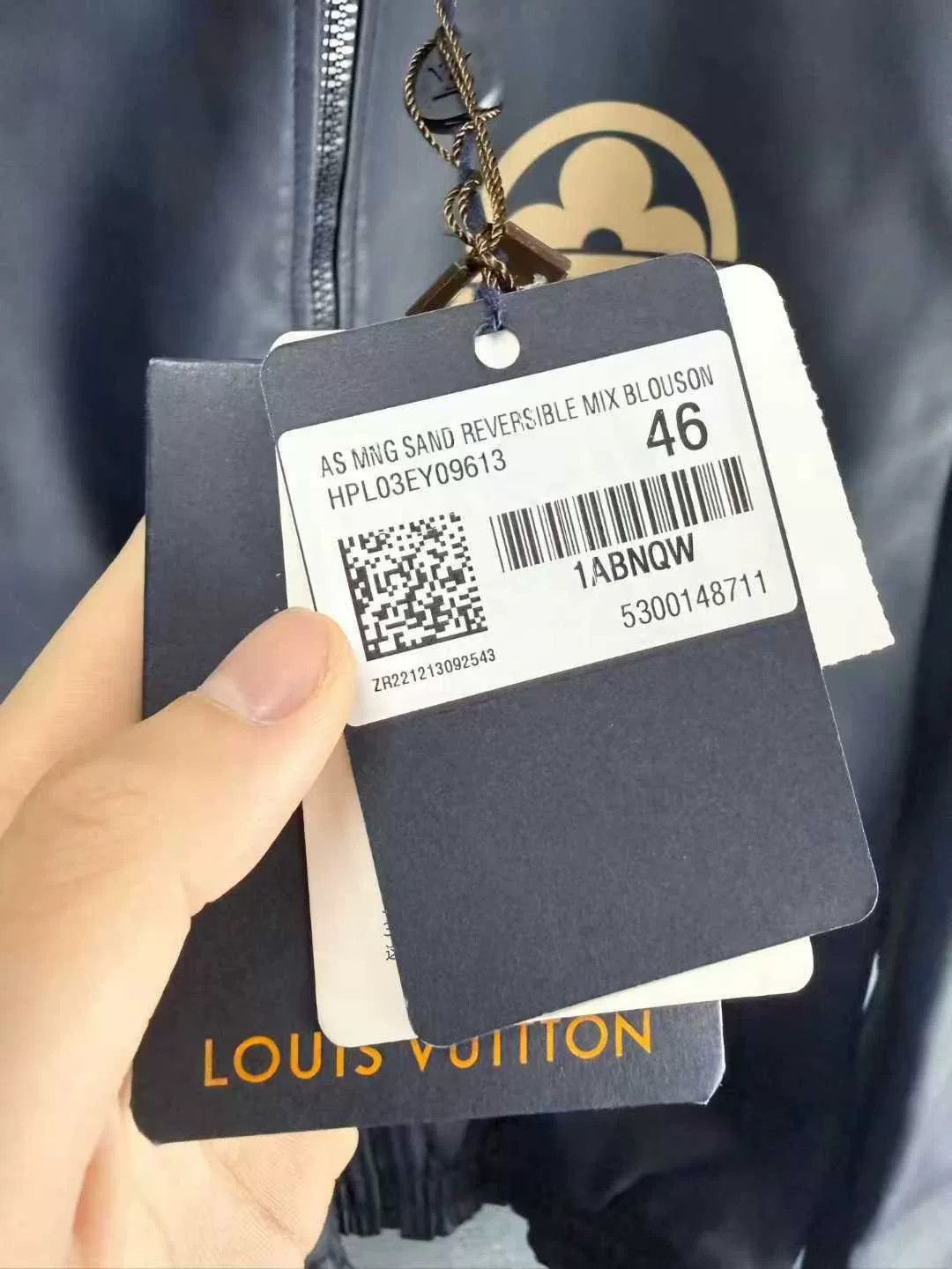 Louis Vuitton Louis Vuitton Logo Leather Jacket in Dark Blue Size US L / EU 52-54 / 3 - 7 Thumbnail