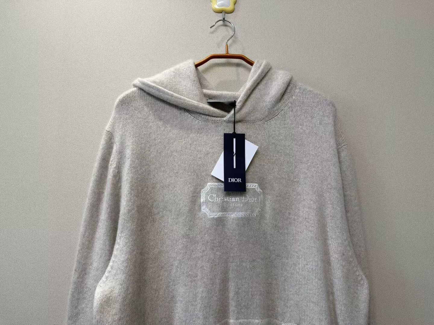 Dior new beige embroidered hoodie from dior Size US XL / EU 56 / 4 - 2 Thumbnail