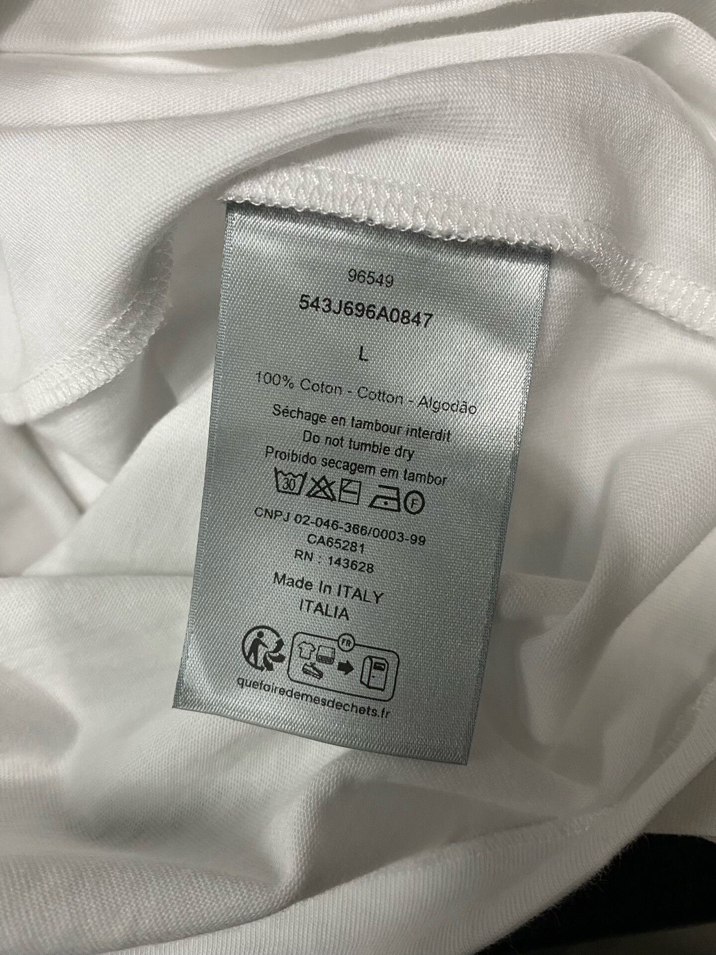 Dior Dior White Short Sleeve T-Shirt Size US L / EU 52-54 / 3 - 7 Thumbnail