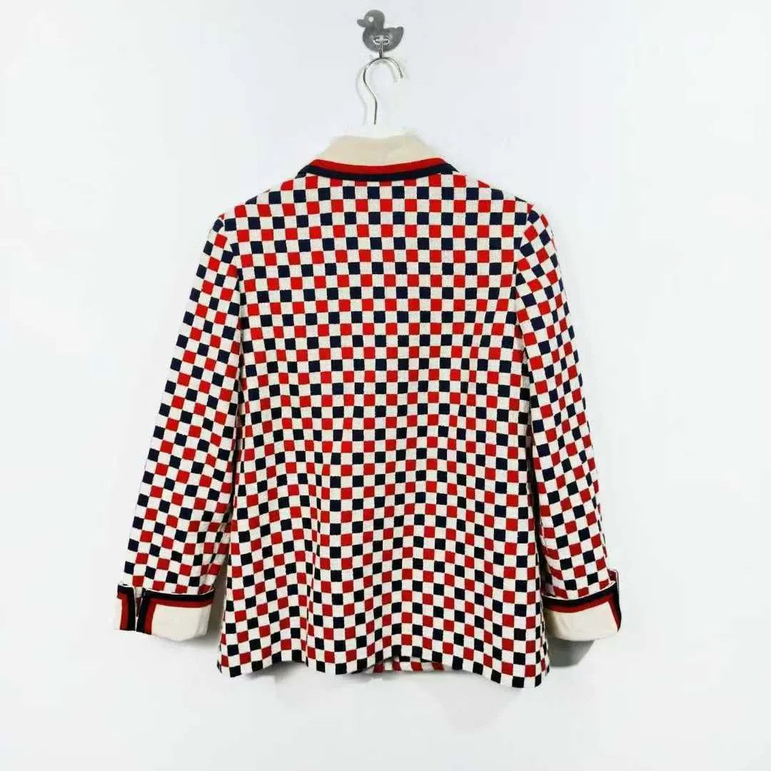 Gucci gucci red and white checkered logo jacket Size M / US 6-8 / IT 42-44 - 2 Thumbnail