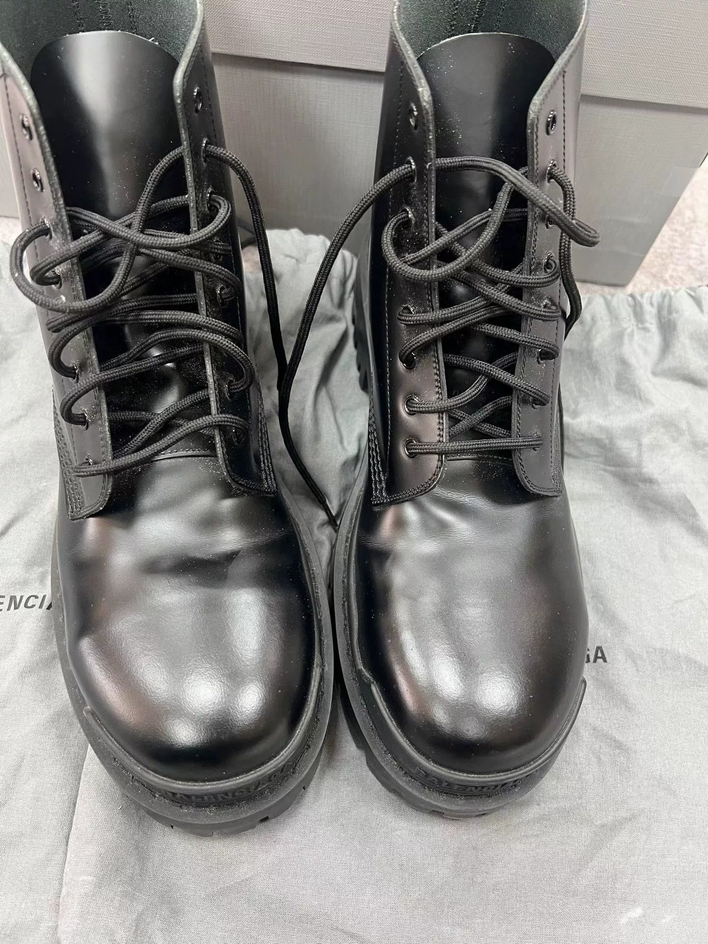 Balenciaga balenciaga black combat boots size 42 Size US 9 / EU 42 - 3 Thumbnail