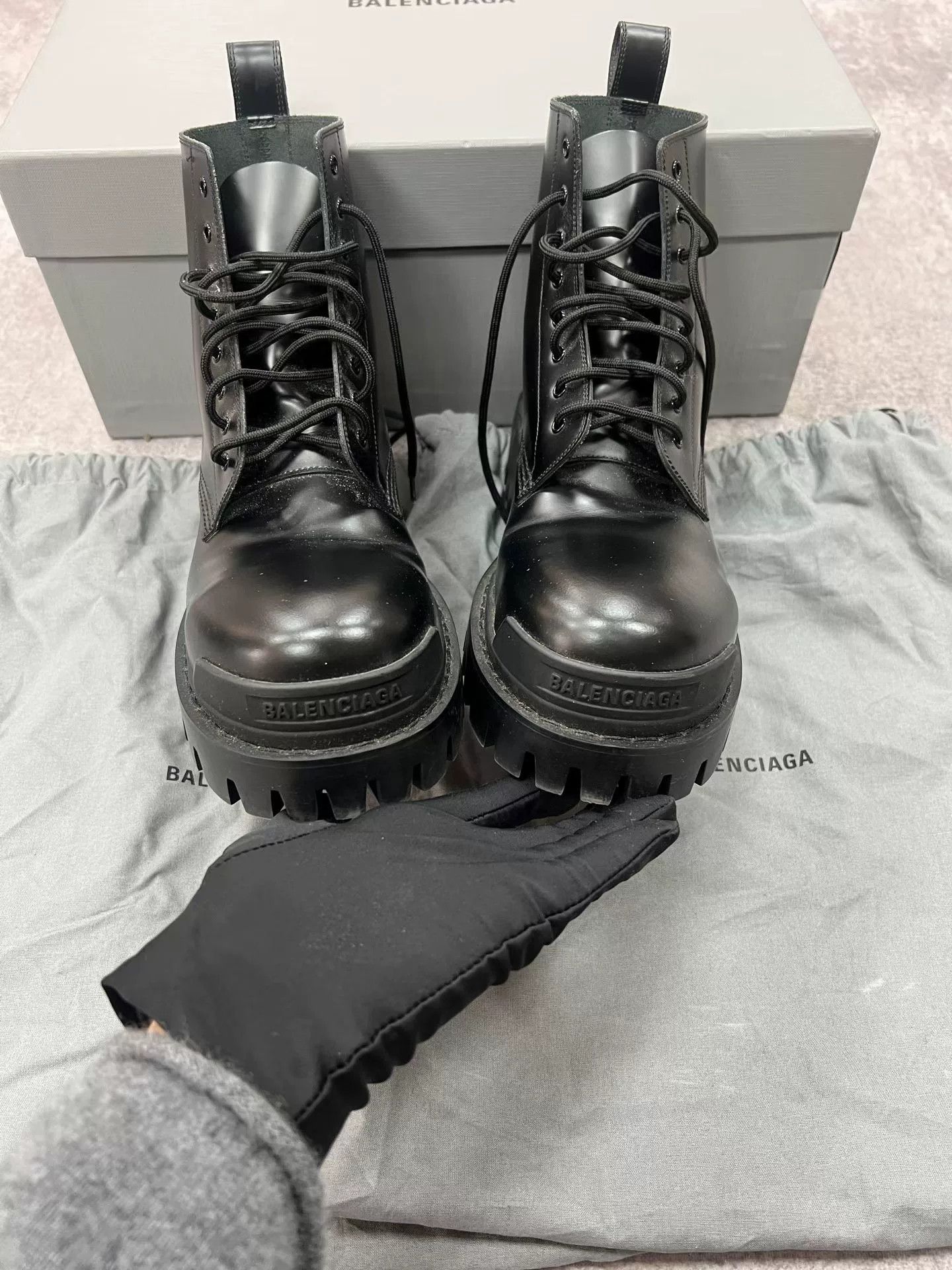 Balenciaga balenciaga black combat boots size 42 Size US 9 / EU 42 - 4 Thumbnail