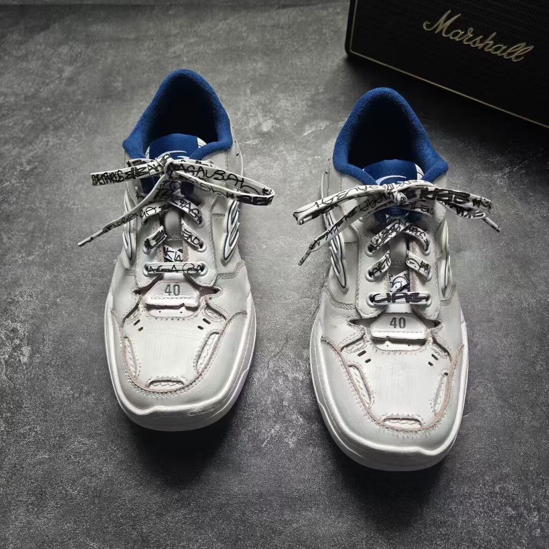 Balenciaga balenciaga hamptons white blue sneakers size 40 Size US 10 / EU 43 - 2 Thumbnail