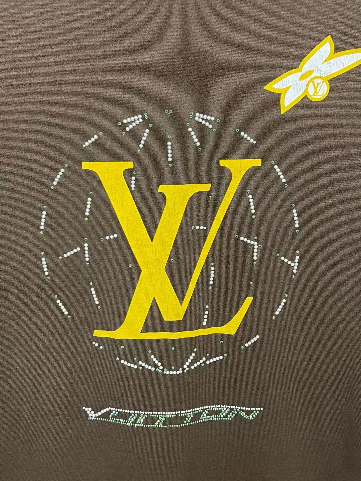 Louis Vuitton louis vuitton short sleeve t-shirt with crystals Size L / US 10 / IT 46 - 3 Thumbnail