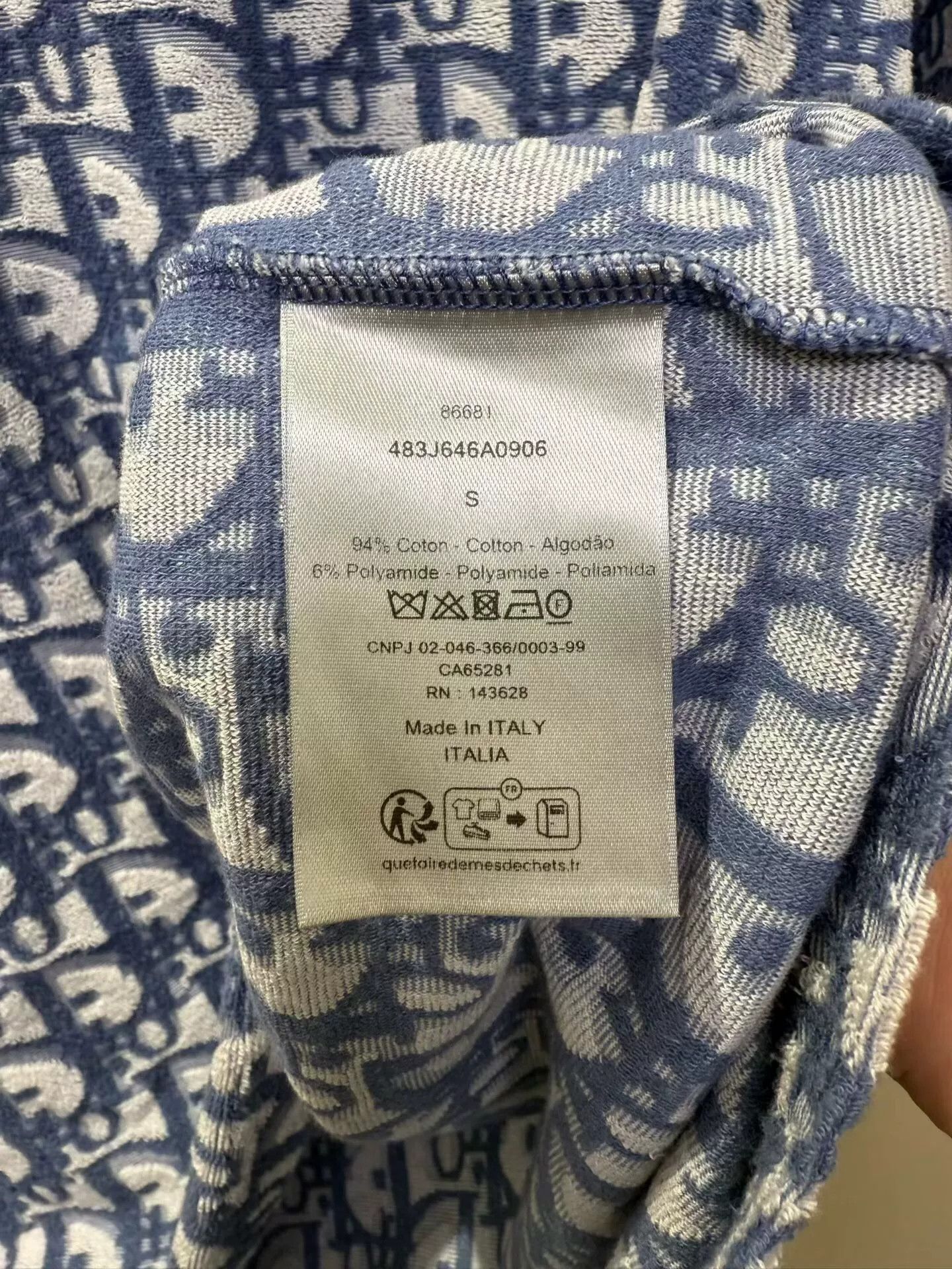Dior dior blue logo short sleeve t-shirt Size US S / EU 44-46 / 1 - 3 Thumbnail