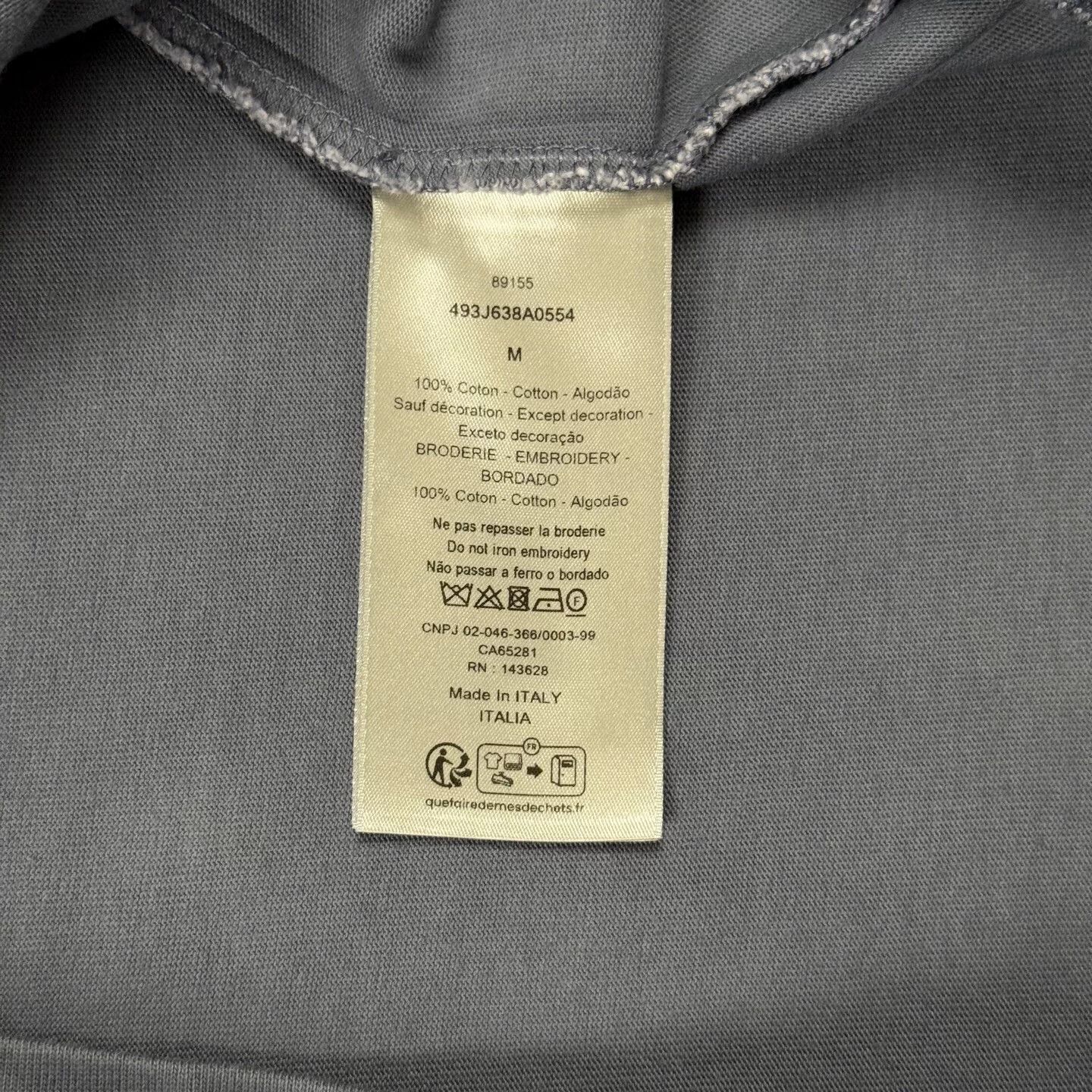 Dior dior blue short sleeve t-shirt with embroidery Size US M / EU 48-50 / 2 - 4 Thumbnail