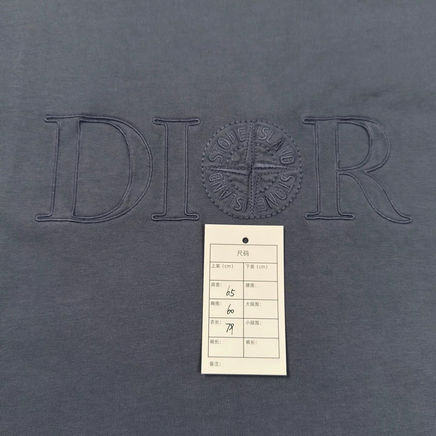 Dior dior blue short sleeve t-shirt with embroidery Size US M / EU 48-50 / 2 - 7 Thumbnail