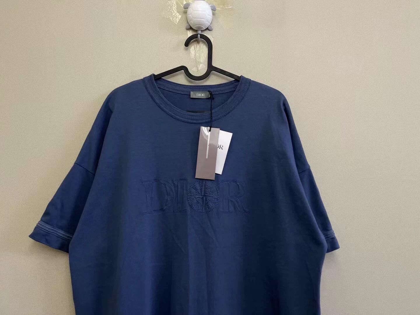 dior x stone island blue embroidered short sleeve