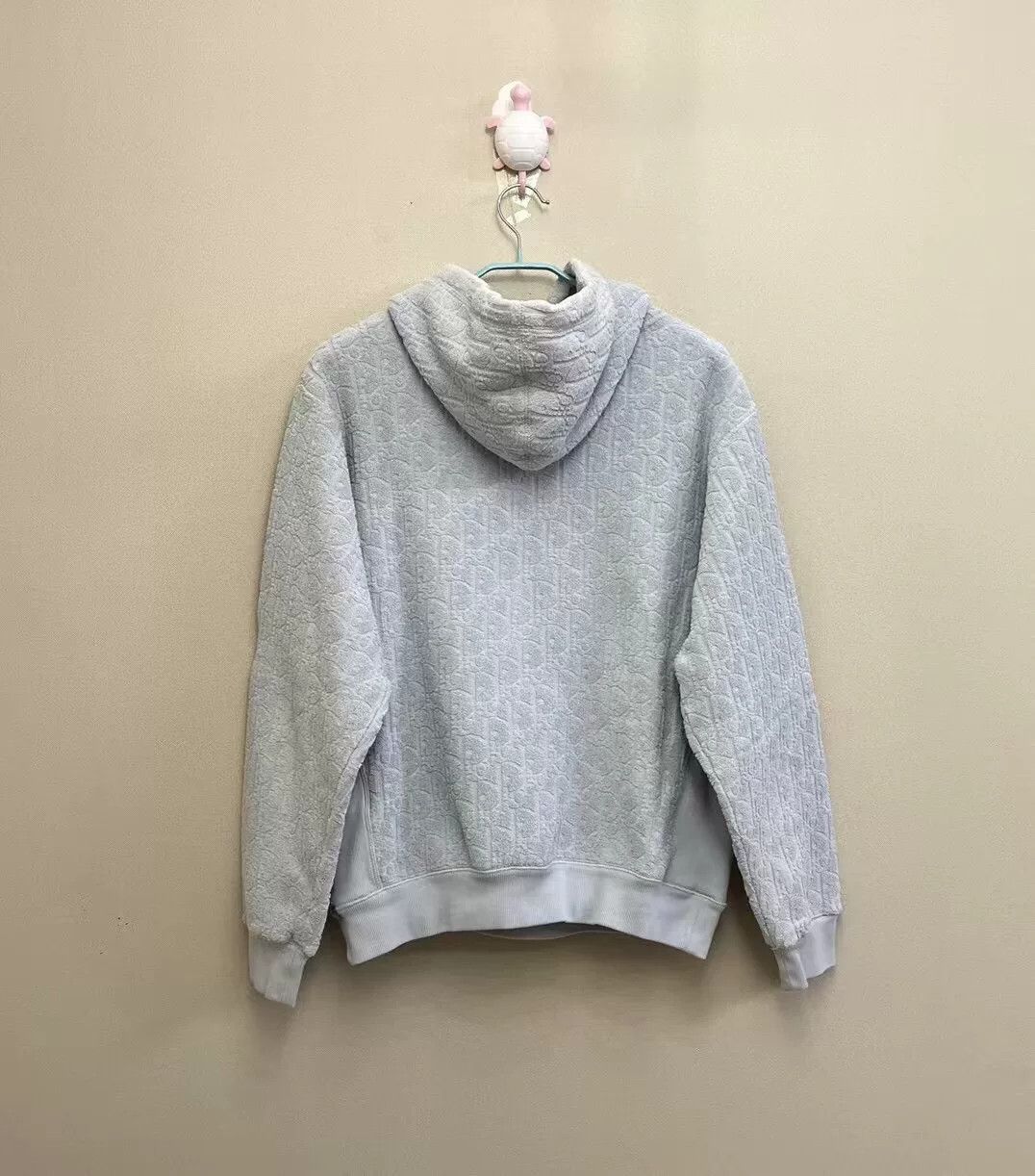 Dior grey logo hoodie with towel texture Size US L / EU 52-54 / 3 - 4 Thumbnail