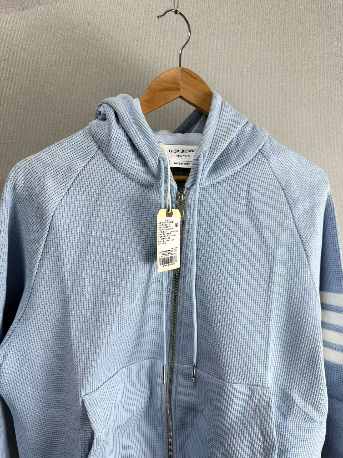 Thom Browne thom browne blue waffle hooded jacket Size US M / EU 48-50 / 2 - 2 Thumbnail