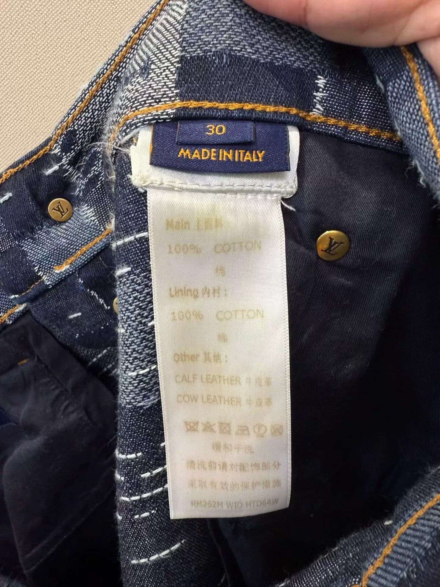 Louis Vuitton louis vuitton lv x nigo blue denim pants Size US 30 / EU 46 - 3 Thumbnail