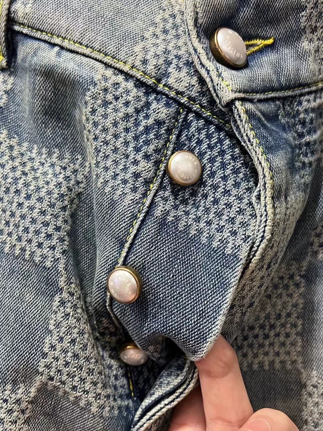 Louis Vuitton lv louis vuitton checkered logo denim pants Size US 30 / EU 46 - 2 Thumbnail