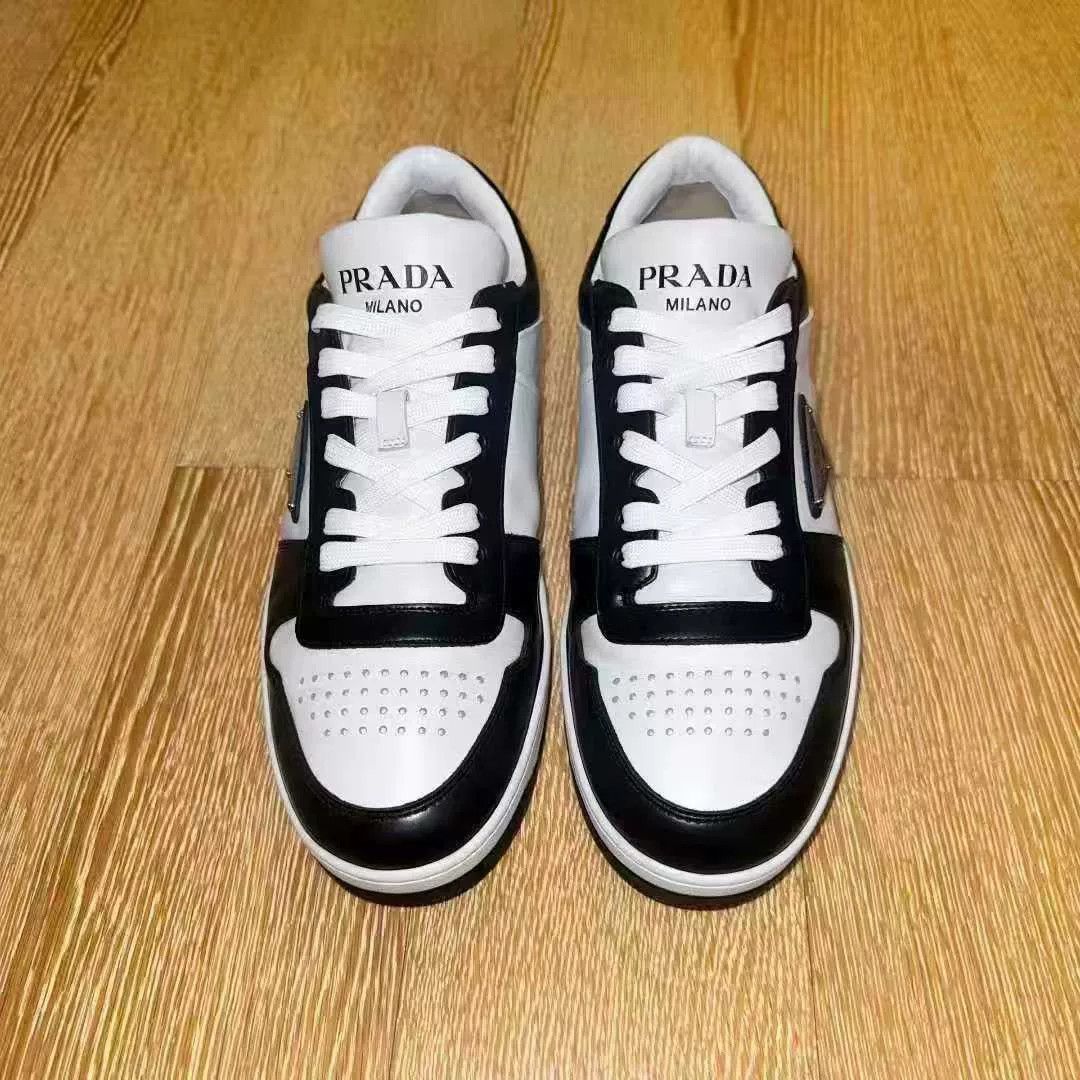 Prada prada black and white logo sneakers size 41.5 Size US 7.5 / EU 40-41 - 4 Thumbnail