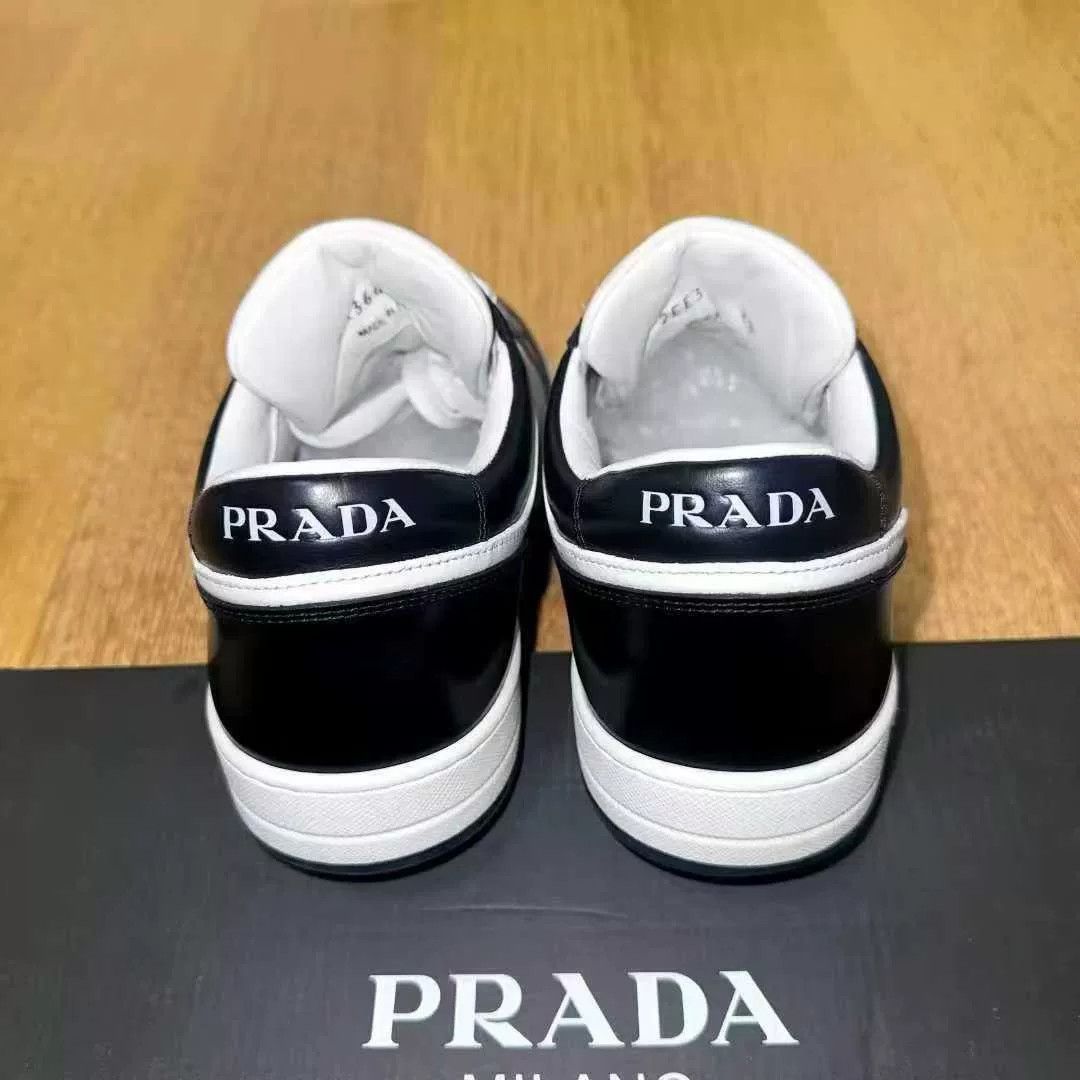 Prada prada black and white logo sneakers size 41.5 Size US 7.5 / EU 40-41 - 5 Thumbnail
