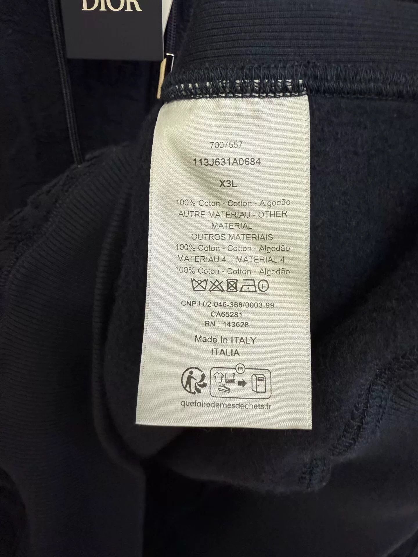 Dior dior navy blue logo hoodie sweatshirt Size US XL / EU 56 / 4 - 3 Thumbnail