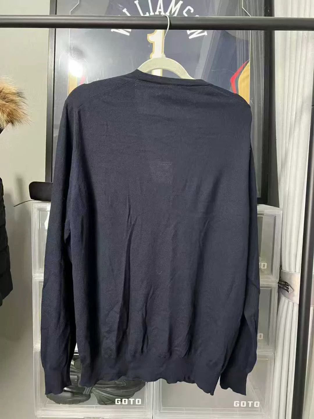 Loro Piana navy knitted cardigan from Loro Piana Size L / US 10 / IT 46 - 2 Thumbnail