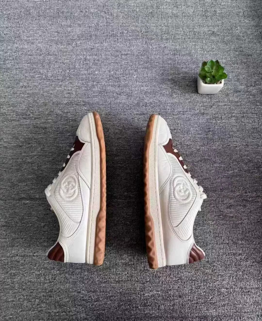 Gucci gucci mac80 white brown sneakers size 41 Size US 8 / EU 41 - 3 Thumbnail