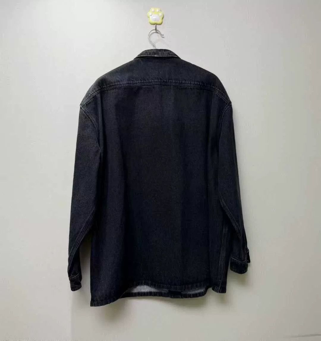 Prada prada black vintage logo denim jacket xl Size US XL / EU 56 / 4 - 4 Thumbnail
