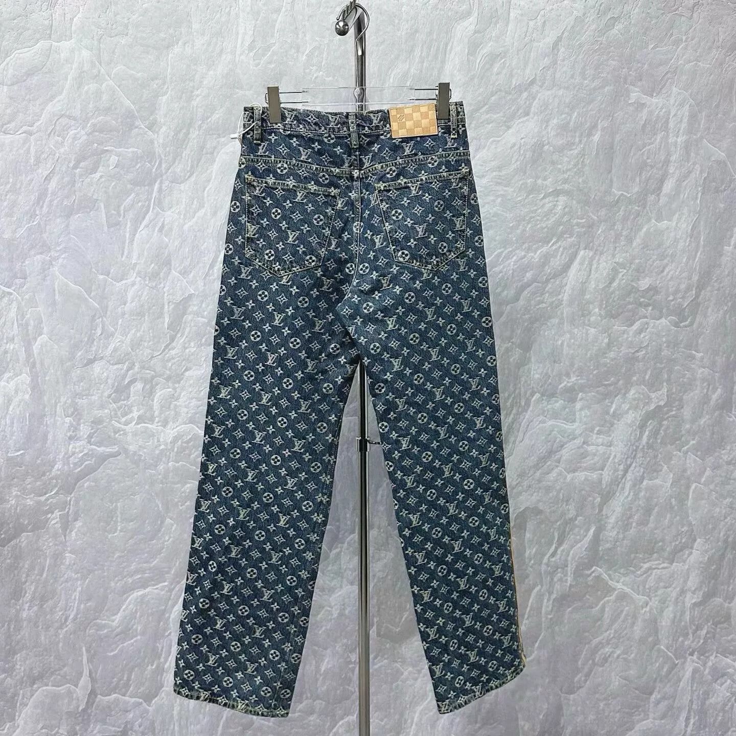 Louis Vuitton louis vuitton denim pants with logo print Size US 34 / EU 50 - 3 Thumbnail