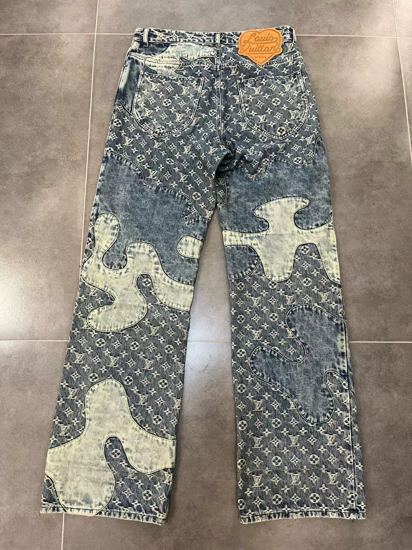 Louis Vuitton louis vuitton x nigo patterned denim pants Size US 29 - 2 Thumbnail
