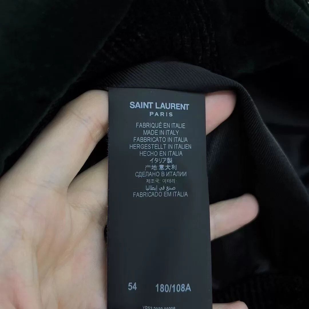 Saint Laurent Paris saint laurent green velvet embroidered jacket Size US XXL / EU 58 / 5 - 4 Thumbnail