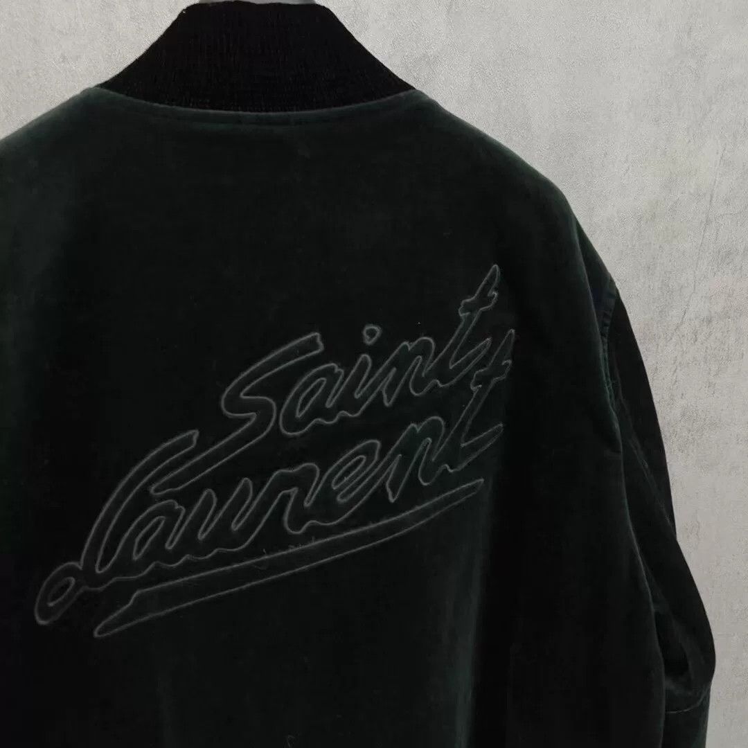 Saint Laurent Paris saint laurent green velvet embroidered jacket Size US XXL / EU 58 / 5 - 2 Thumbnail