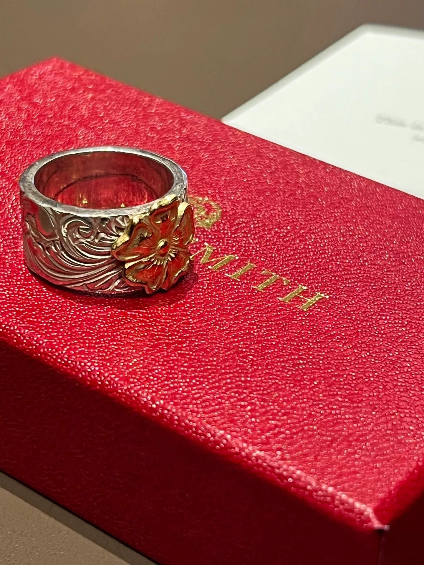 Larry Smith LARRY SMITH Floral Pattern Ring Size ONE SIZE - 4 Thumbnail