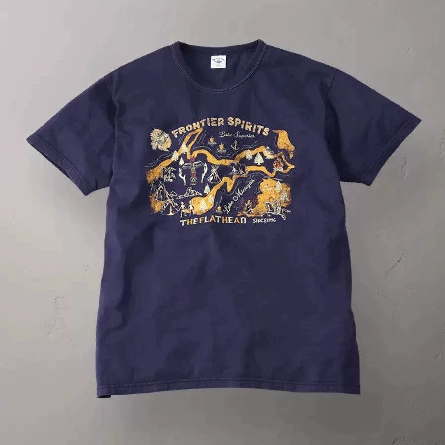 The Flat Head Vintage Graphic Short Sleeve T-Shirt Size US XS / EU 42 / 0 - 4 Thumbnail
