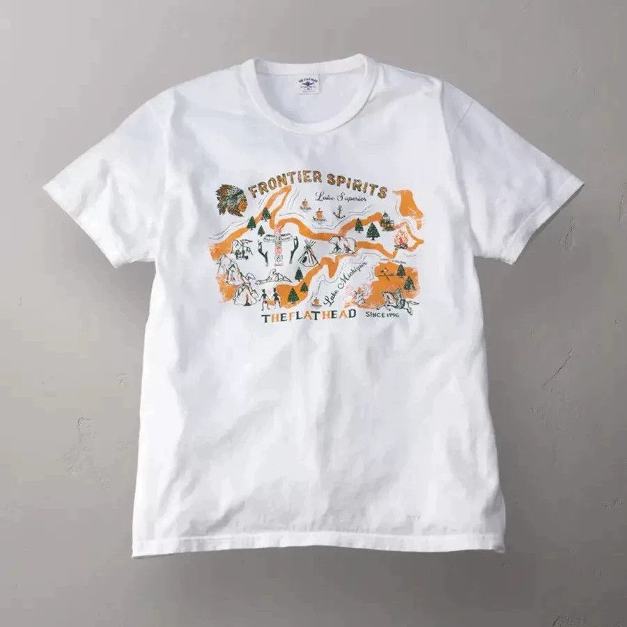 The Flat Head Vintage Graphic Short Sleeve T-Shirt Size US XS / EU 42 / 0 - 5 Thumbnail