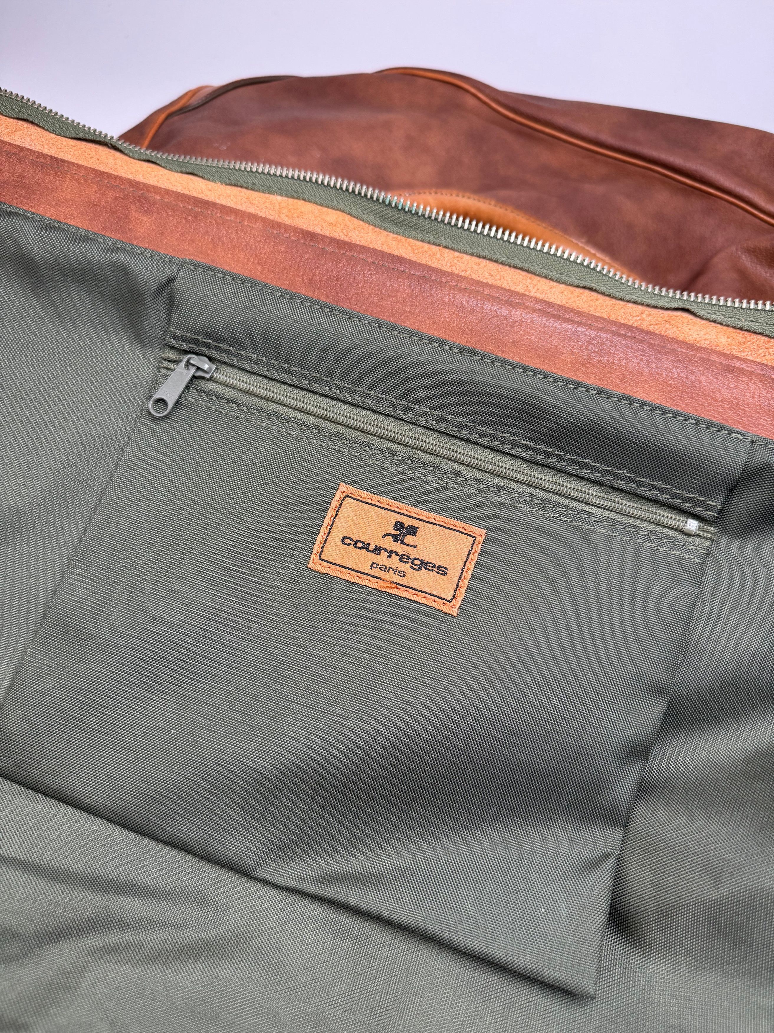 Courreges Vintage Leather Travel Bag Brown Size ONE SIZE - 4 Thumbnail