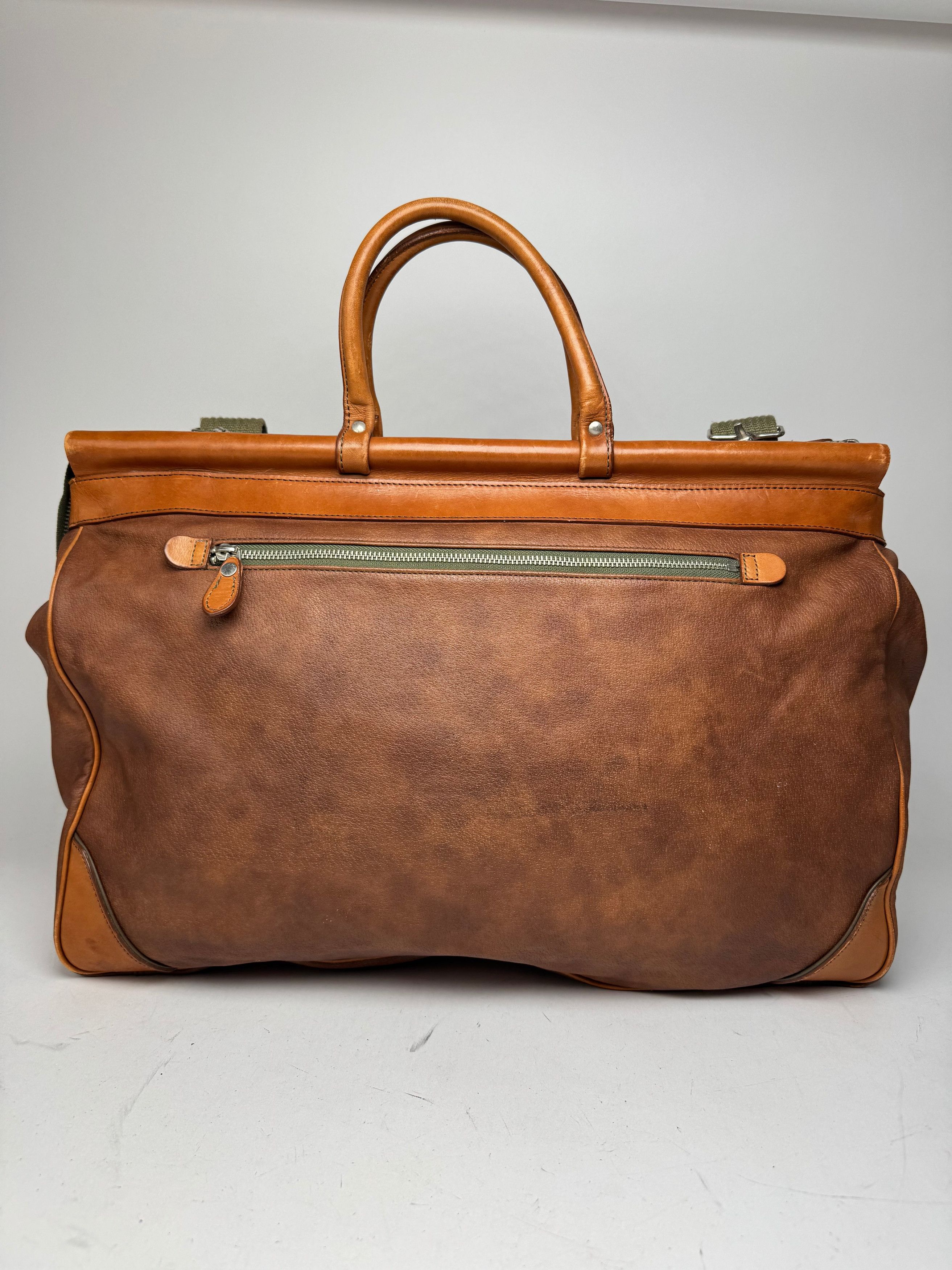 Courreges Vintage Leather Travel Bag Brown Size ONE SIZE - 2 Thumbnail