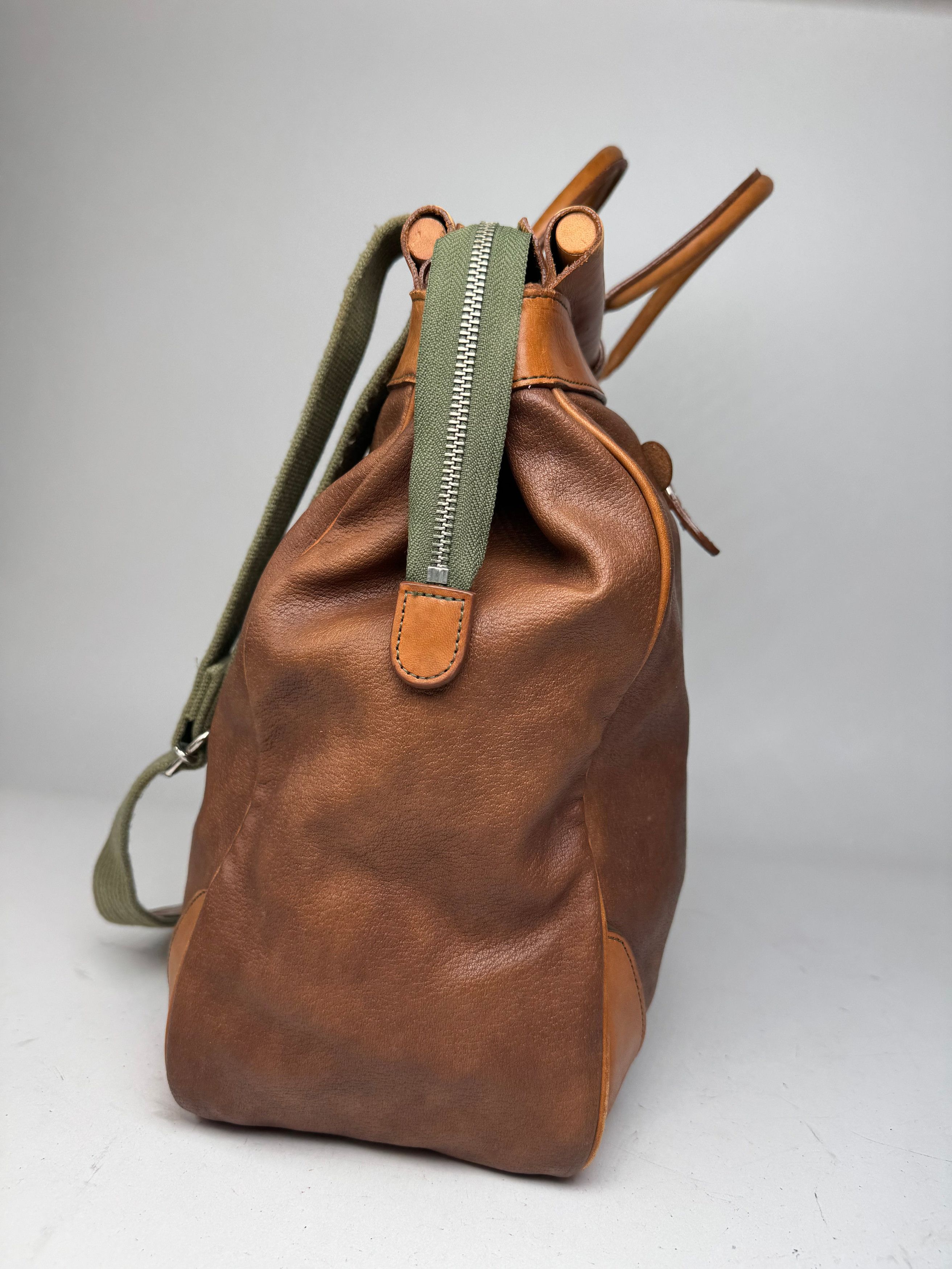 Courreges Vintage Leather Travel Bag Brown Size ONE SIZE - 9 Thumbnail