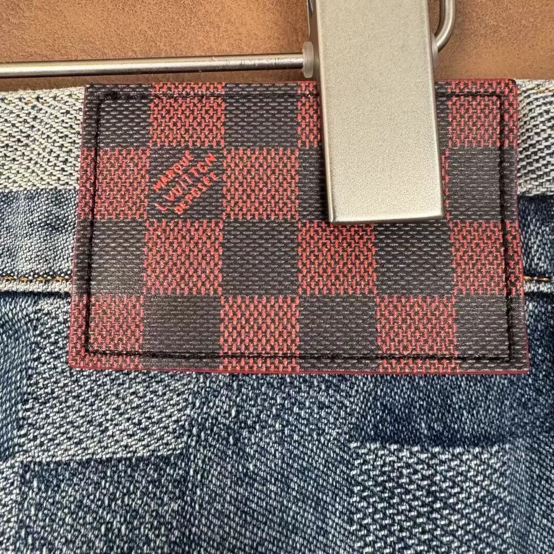 Louis Vuitton Louis Vuitton Mosaic Denim Straight Leg Pants Size US 30 / EU 46 - 5 Thumbnail