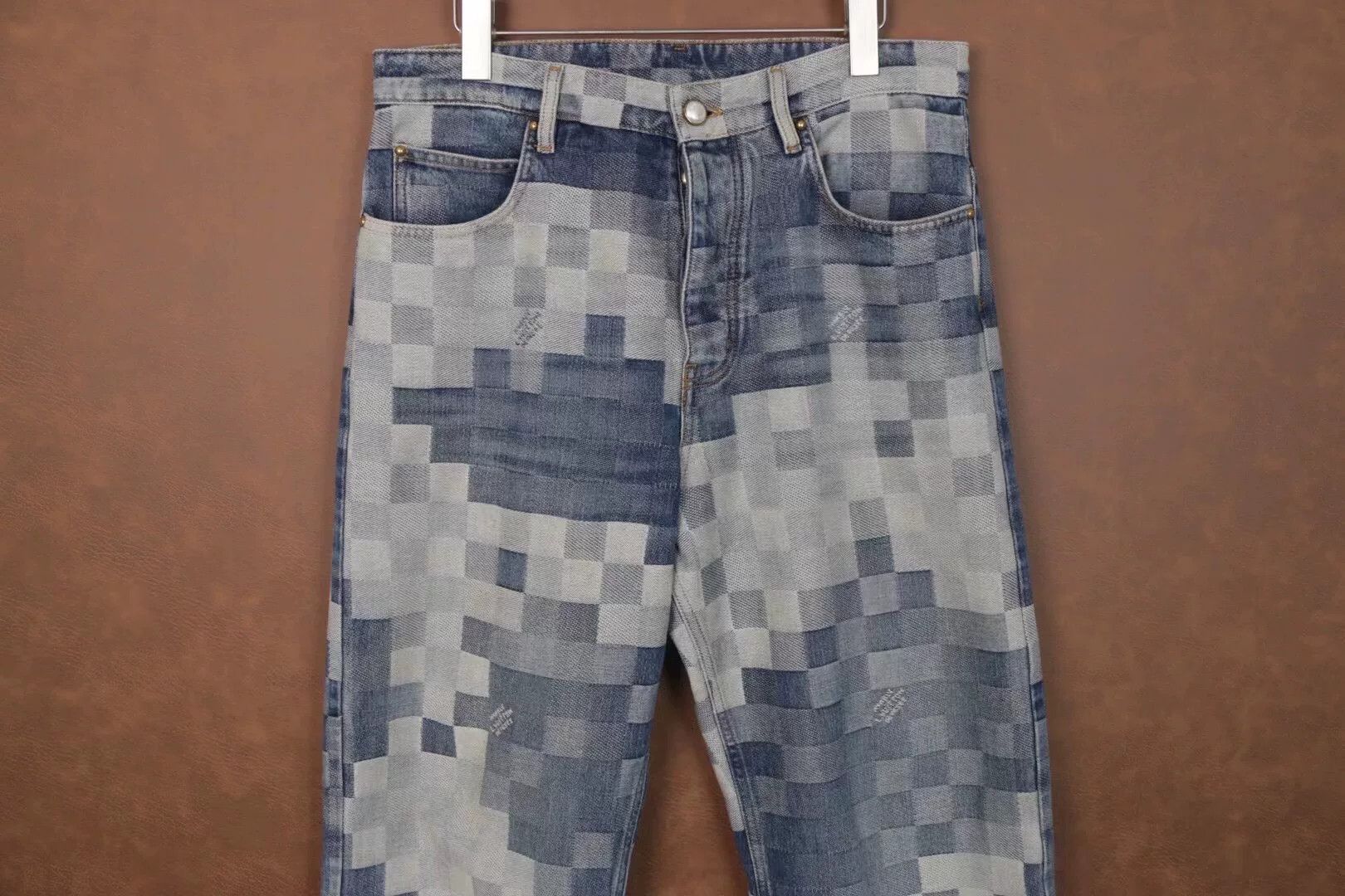 Louis Vuitton Louis Vuitton Mosaic Denim Straight Leg Pants Size US 30 / EU 46 - 2 Thumbnail